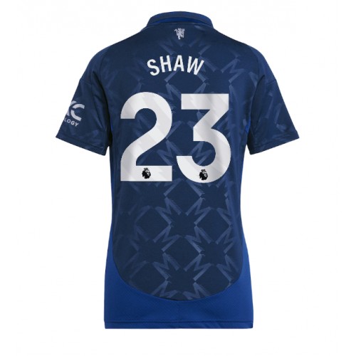 Dres Manchester United Luke Shaw #23 Gostujuci za Žensko 2024-25 Kratak Rukav